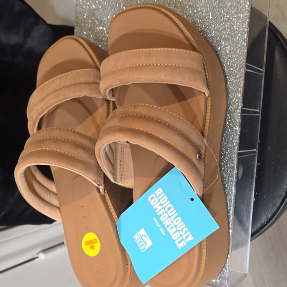 Reef Lofty Luxe Hi Platform Slide Sandals- Natural - Picture 9 of 9